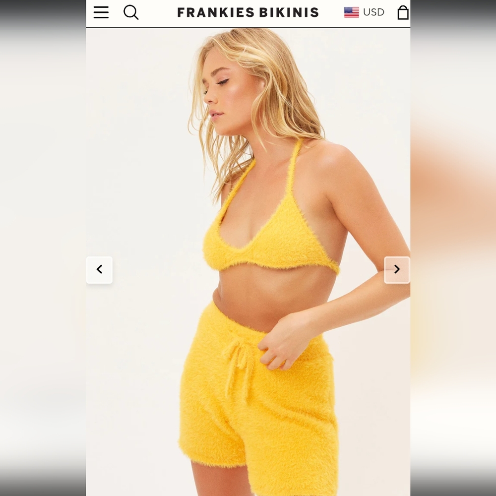 Frankie's bikinis Orange boardwalk Fuzzy Set